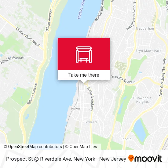 Prospect St @ Riverdale Ave map