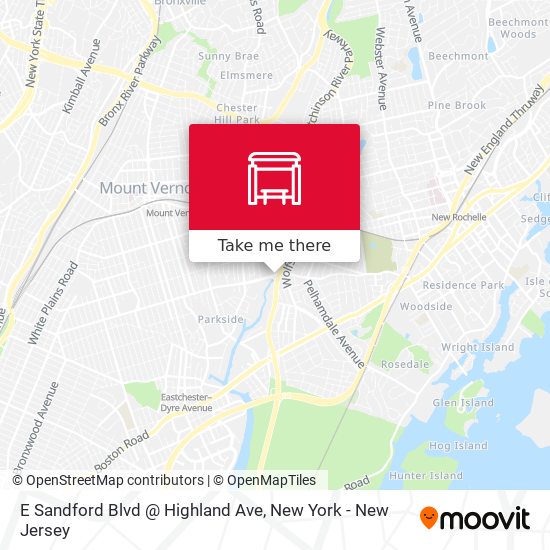 E Sandford Blvd @ Highland Ave map