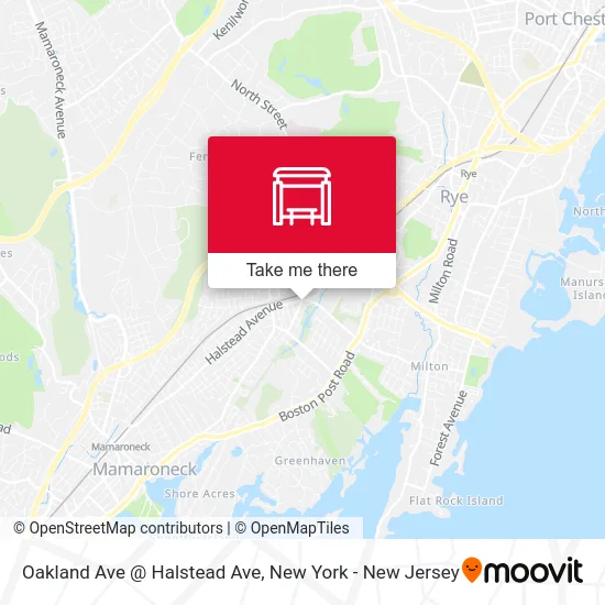 Oakland Ave @ Halstead Ave map