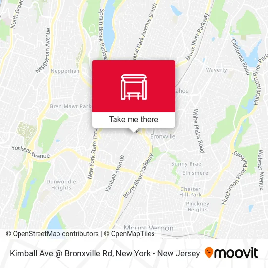Kimball Ave @ Bronxville Rd map