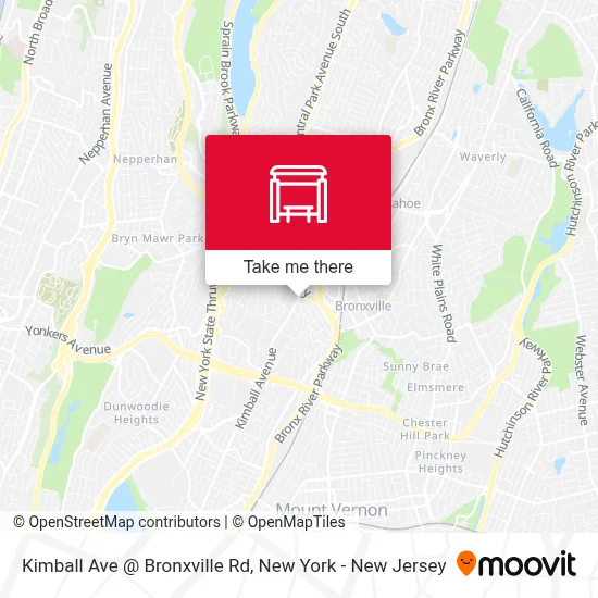 Kimball Ave @ Bronxville Rd map