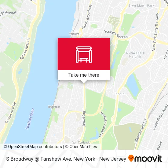 S Broadway @ Fanshaw Ave map