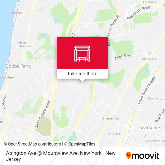 Abington Ave @ Mountview Ave map