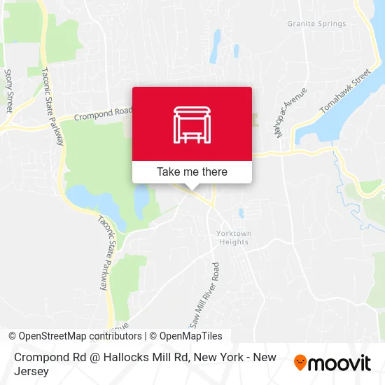 Crompond Rd @ Hallocks Mill Rd map