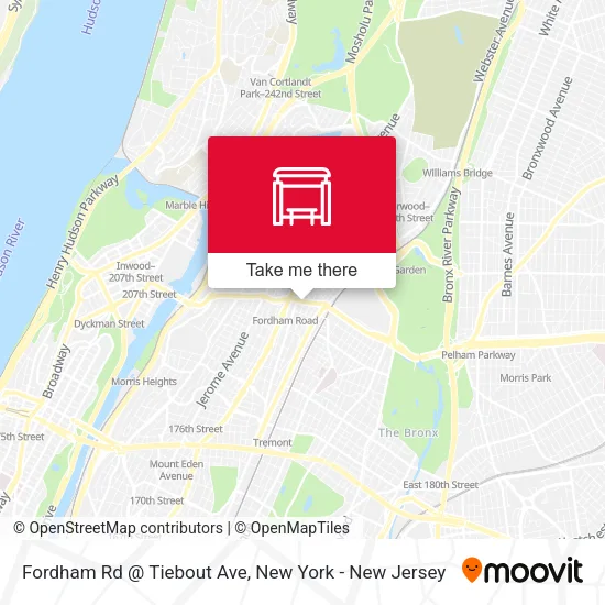 Fordham Rd @ Tiebout Ave map