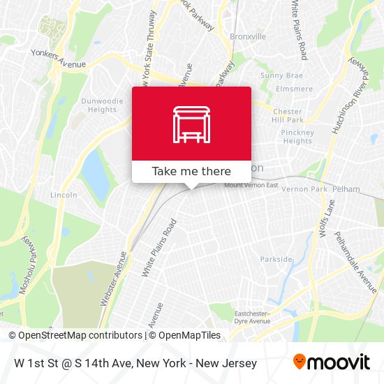 Mapa de W 1st St @ S 14th Ave