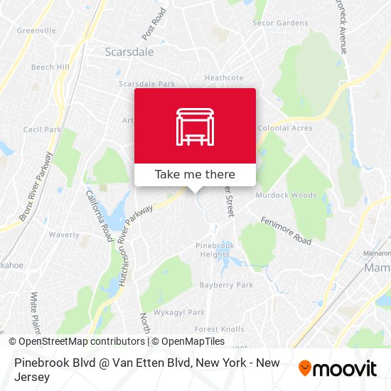 Pinebrook Blvd @ Van Etten Blvd map