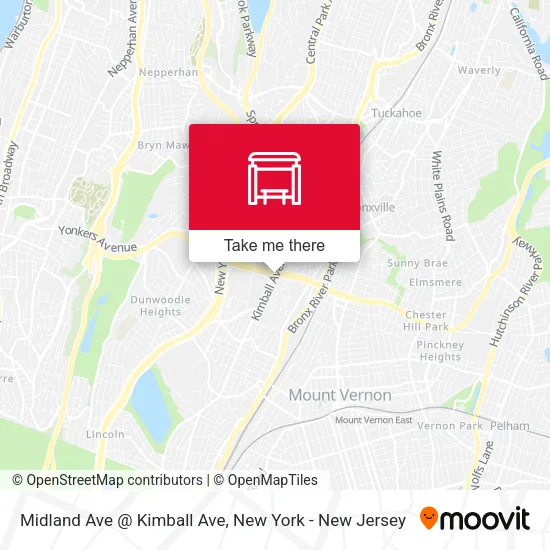 Midland Ave @ Kimball Ave map