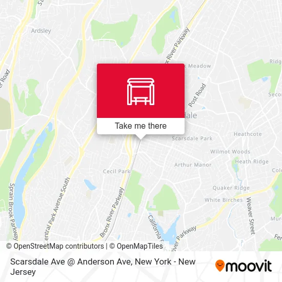 Scarsdale Ave @ Anderson Ave map