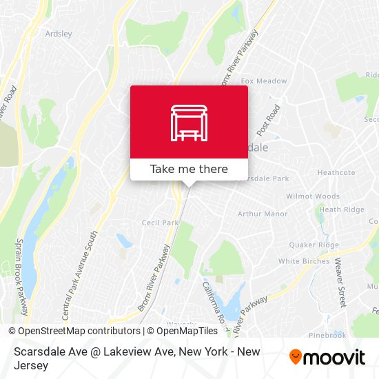Scarsdale Ave @ Lakeview Ave map