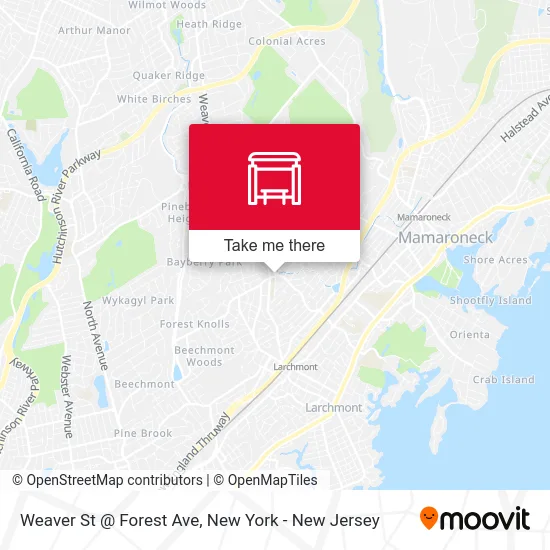 Weaver St @ Forest Ave map
