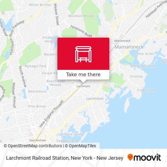 Larchmont Railroad Station map