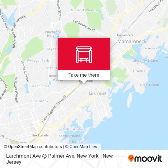 Larchmont Ave @ Palmer Ave map