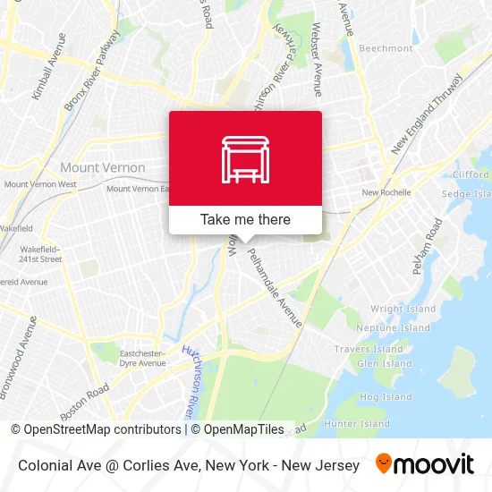 Colonial Ave @ Corlies Ave map