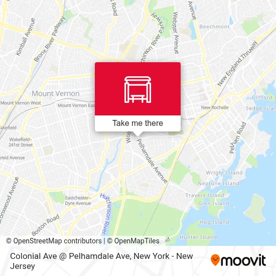 Colonial Ave @ Pelhamdale Ave map