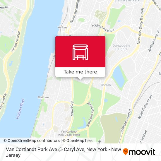 Van Cortlandt Park Ave @ Caryl Ave map
