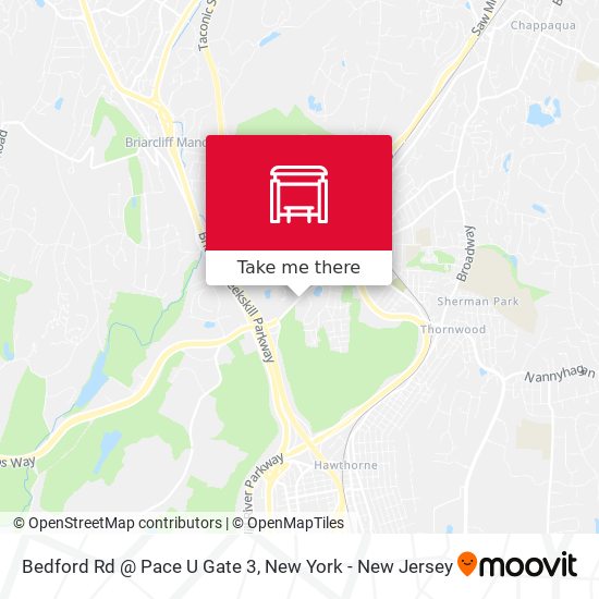 Mapa de Bedford Rd @ Pace U Gate 3
