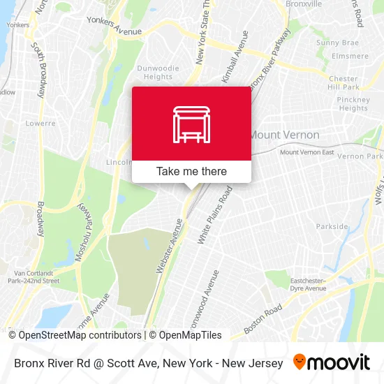 Bronx River Rd @ Scott Ave map