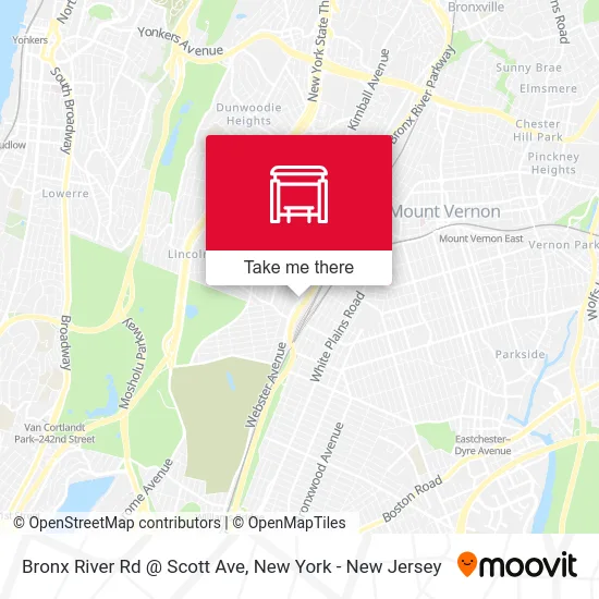 Bronx River Rd @ Scott Ave map