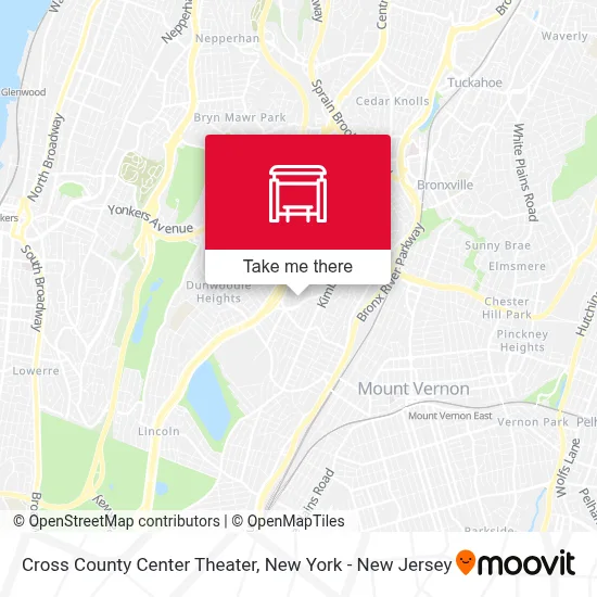 Cross County Center Theater map