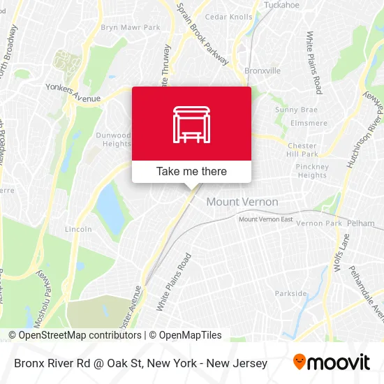 Bronx River Rd @ Oak St map