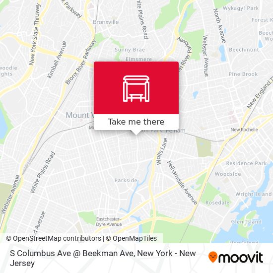 S Columbus Ave @ Beekman Ave map