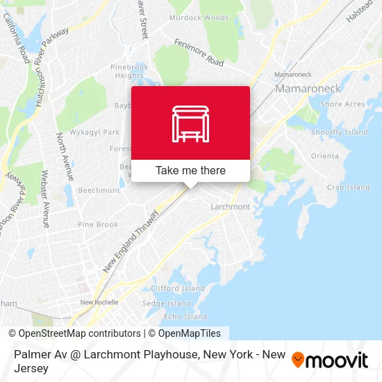Mapa de Palmer Av @ Larchmont Playhouse