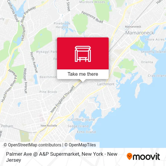 Palmer Ave @ A&P Supermarket map