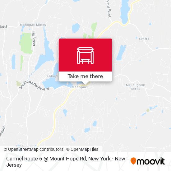 Carmel Route 6 @ Mount Hope Rd map