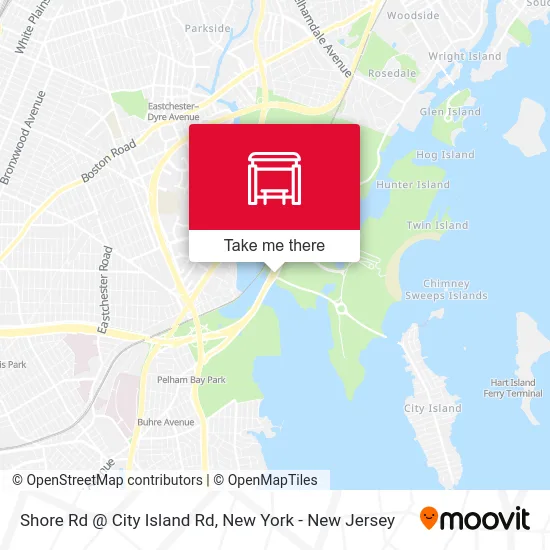 Shore Rd @ City Island Rd map