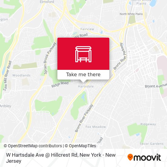 W Hartsdale Ave @ Hillcrest Rd map