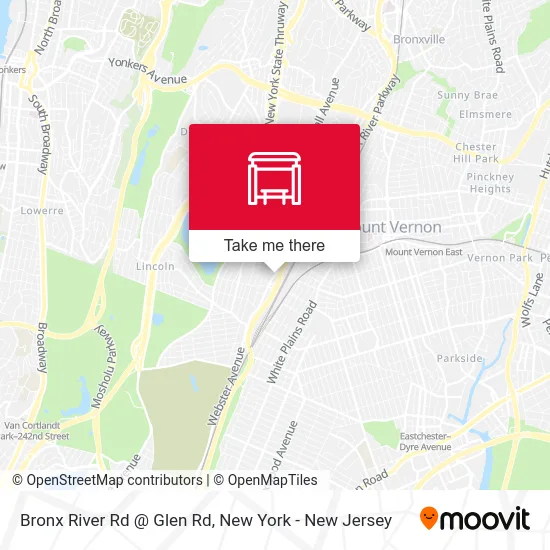 Bronx River Rd @ Glen Rd map