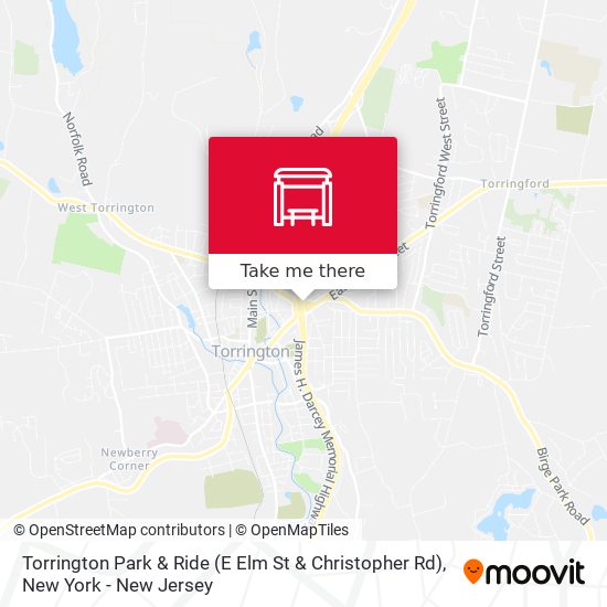 Mapa de Torrington Park & Ride (E Elm St & Christopher Rd)
