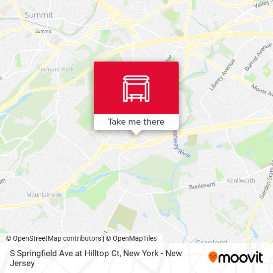 Mapa de S Springfield Ave at Hilltop Ct