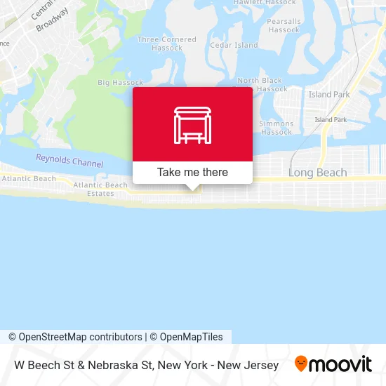 W Beech St & Nebraska St map