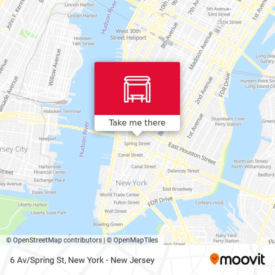 6 Av/Spring St map