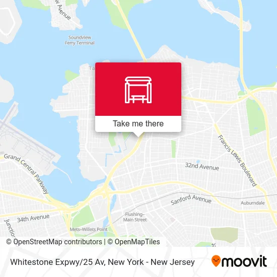 Whitestone Expwy/25 Av map