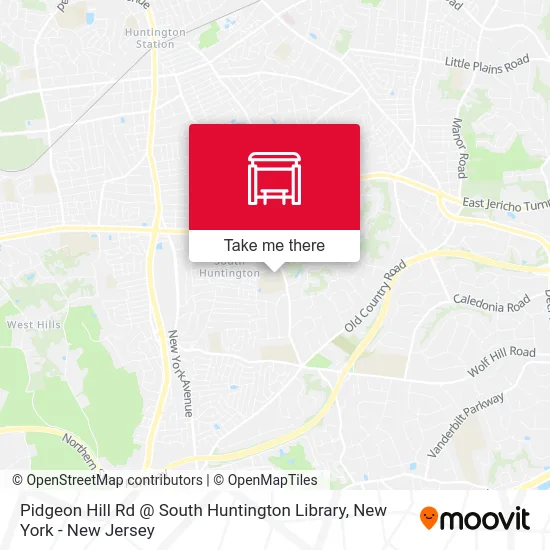 Pidgeon Hill Rd @ South Huntington Library map