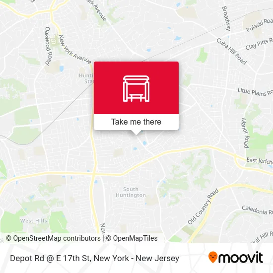Depot Rd @ E 17th St map