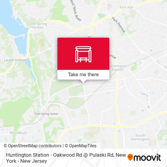 Huntington Station - Oakwood Rd @ Pulaski Rd map