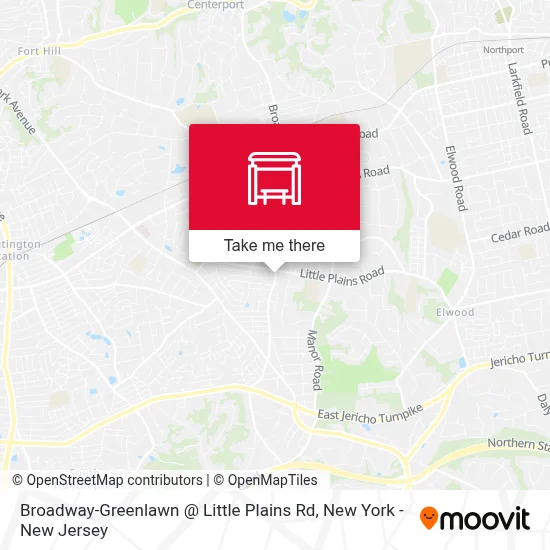 Broadway-Greenlawn @ Little Plains Rd map