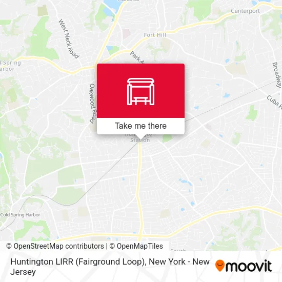 Mapa de Huntington LIRR (Fairground Loop)