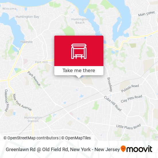 Mapa de Greenlawn Rd @ Old Field Rd