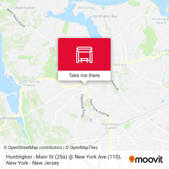 Huntington - Main St (25a) @ New York Ave (110) map