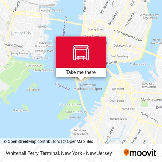 Whitehall Ferry Terminal map
