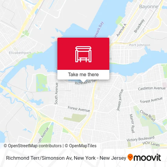 Richmond Terr/Simonson Av map