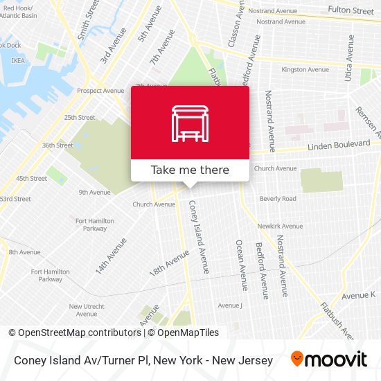 Mapa de Coney Island Av/Turner Pl