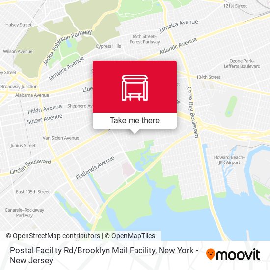Mapa de Postal Facility Rd / Brooklyn Mail Facility