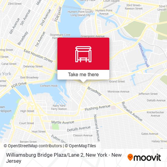 Williamsburg Bridge Plaza / Lane 2 map