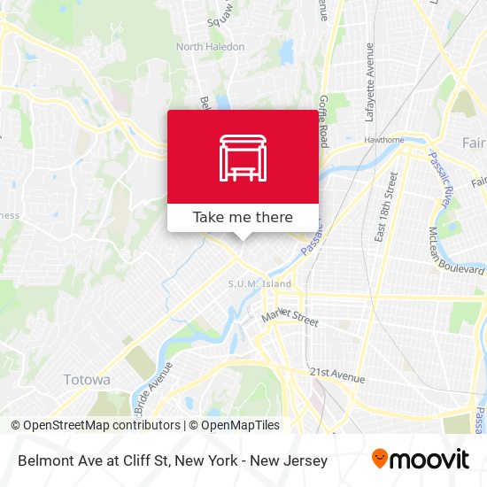 Mapa de Belmont Ave at Cliff St